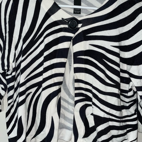 Y2K zebra print cropped sweater - Picture 2 of 5